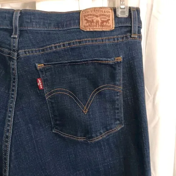 Levi's 511 Slim Fit Dark Wash W32 L30 (SZ 14)  Rise Mid Jeans 5-Pocket - Picture 5 of 9